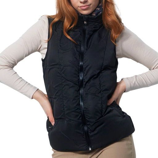 Daily Sports Ladies Bezons Vest in black with reversible print inside