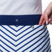 Daily Sports Ladies Salerno Skort with Diagonal Blue Strips with on a White background