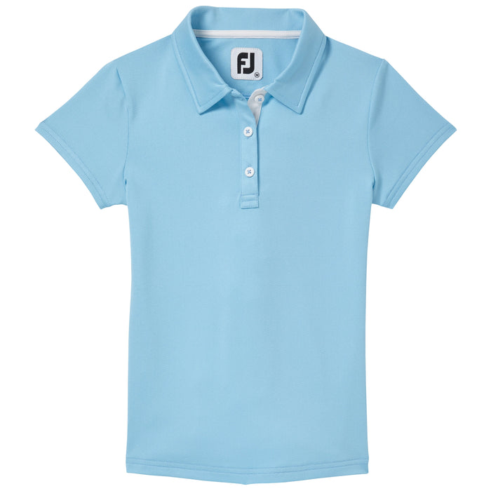 FootJoy Junior Girls Solid Short Sleeve Polo Shirt