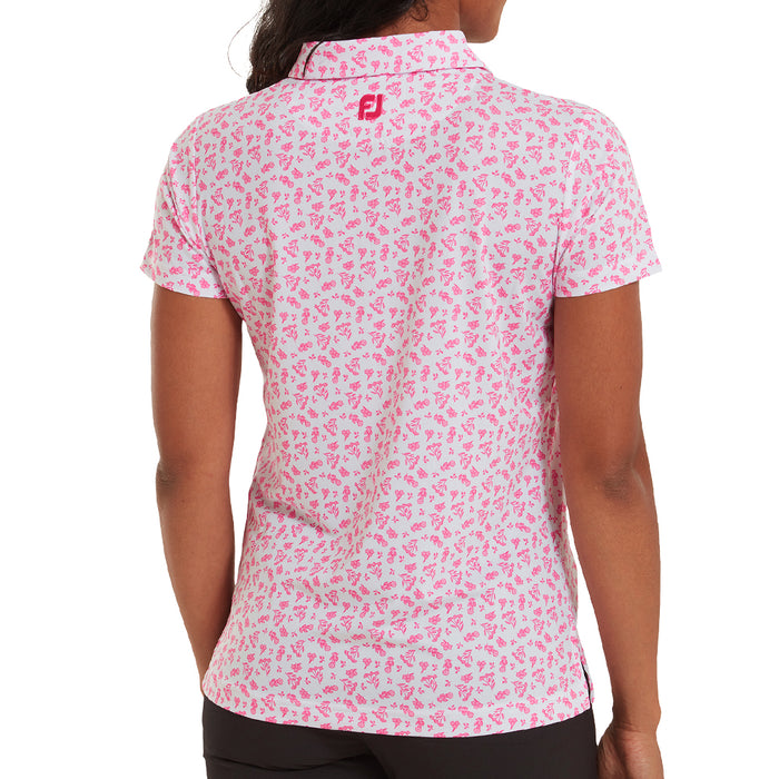 FootJoy Ladies Floral Print Lisle Polo Shirt