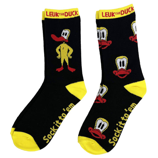 Challenge Leuk The Duck Socks 2-Pack Hero Pose Black/Smiley Face Black