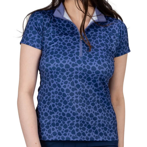 Nancy Lopez Lux Short Sleeve Polo Shirt Corssica Multi Front