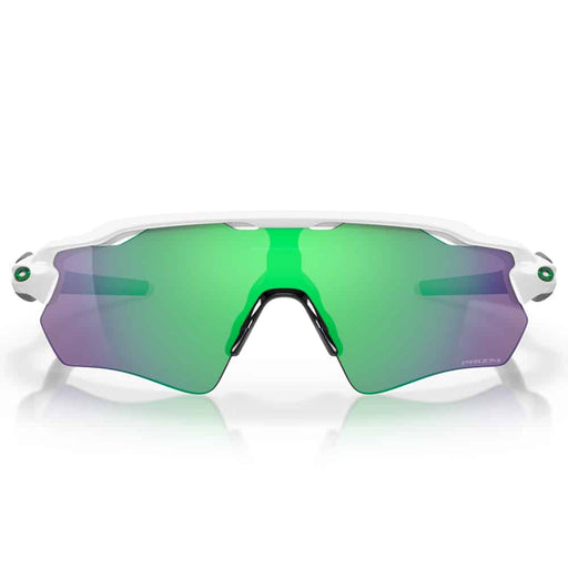 Oakley Radar EV Path Sunglasses Polished White Frame Prizm Jade Lens Front View