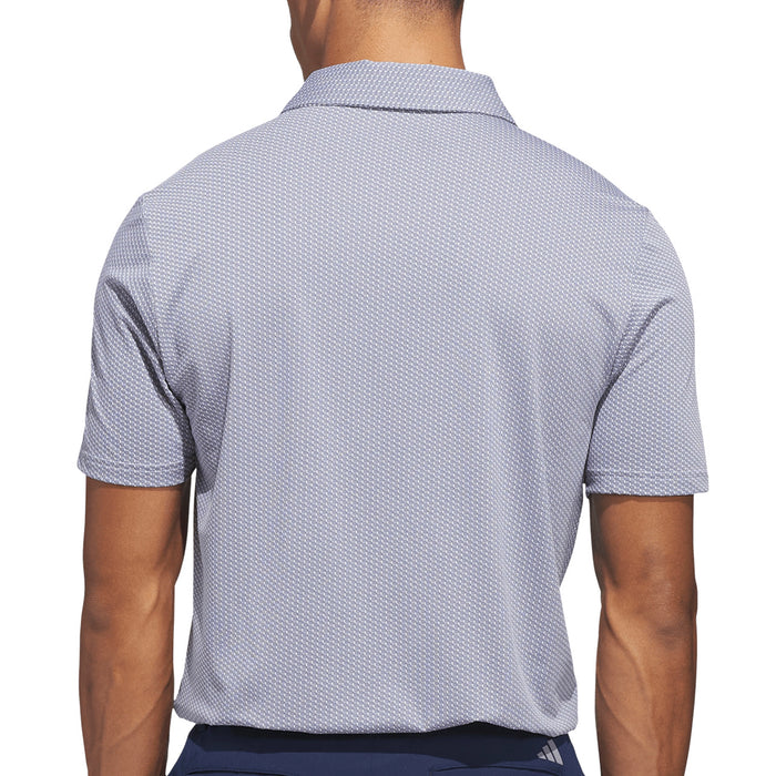 adidas 2026 Performance Textured Polo Shirt - White/Collegiate Navy