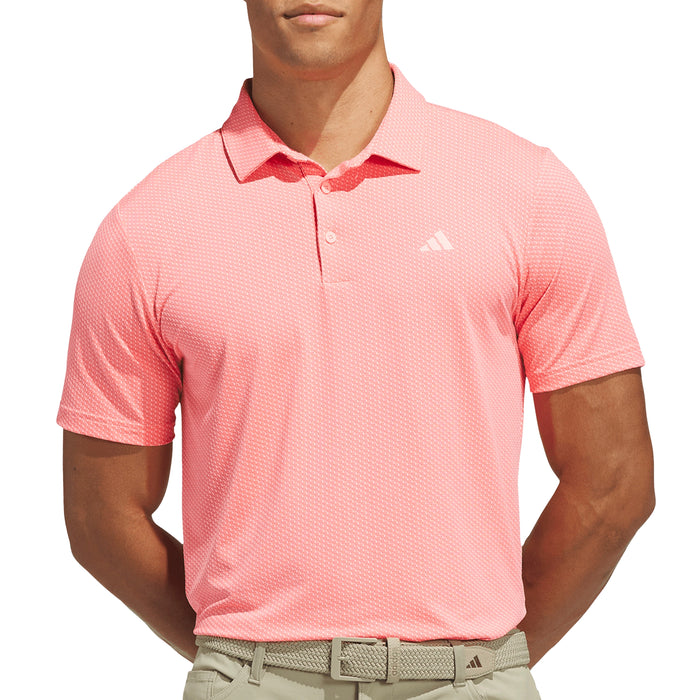 adidas 2026 Performance Textured Print Polo Shirt - Frozen Turbo/Solar Turbo