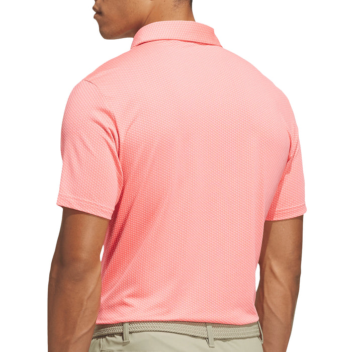 adidas 2026 Performance Textured Print Polo Shirt - Frozen Turbo/Solar Turbo