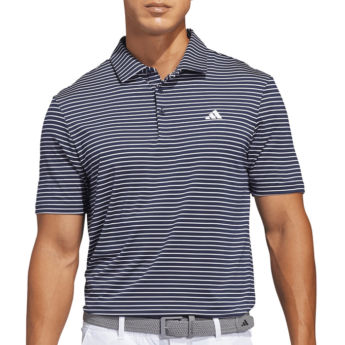 adidas 2026 Performance Two-Colour Stripe Polo Shirt - Collegiate Navy/White