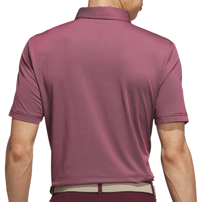 adidas 2026 Ultimate365+ Pencil Stripe Climacool Polo Shirt - Maroon/White