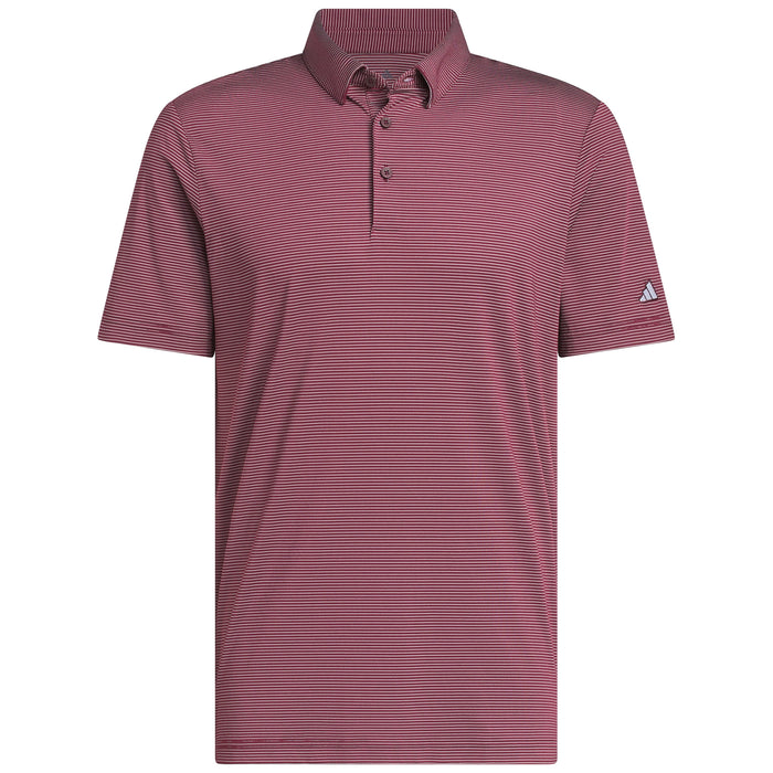 adidas 2026 Ultimate365+ Pencil Stripe Climacool Polo Shirt - Maroon/White