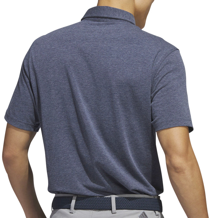 adidas Go-To Polo Shirt in heathered navy fabric