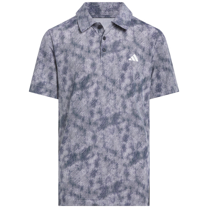 adidas Junior Boys 2025 Performance Textured Print Polo Shirt