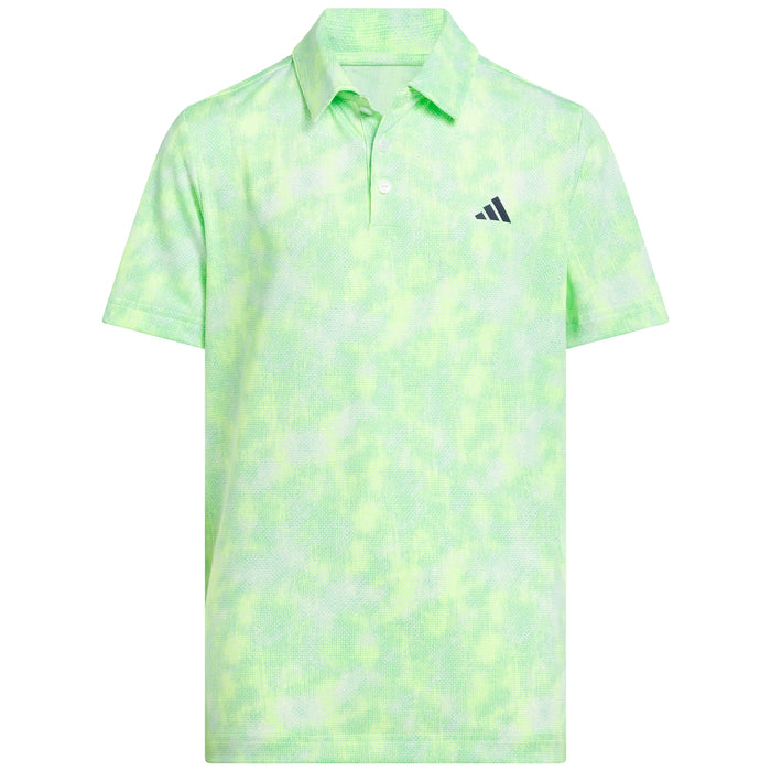 adidas Junior Boys 2025 Performance Textured Print Polo Shirt