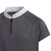 adidas Junior Micro Dot Zip Polo Shirt in Black with White Micro Dots, and White Henley Collar 