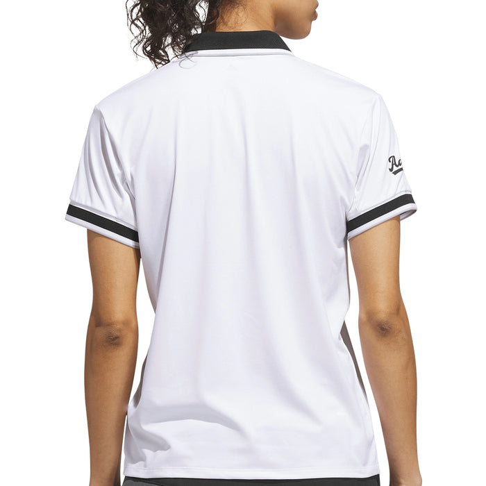 adidas Ladies 2026 Climacool Flat Knit Collar Polo Shirt - White