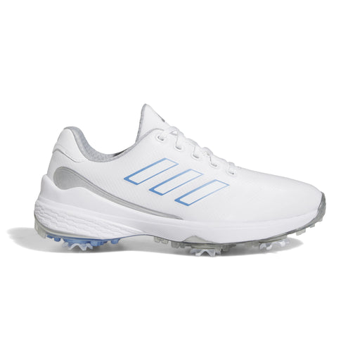 adidas Ladies ZG23 Golf Shoes in Cloud White, Blue Fusion Metallic and Silver Metallic