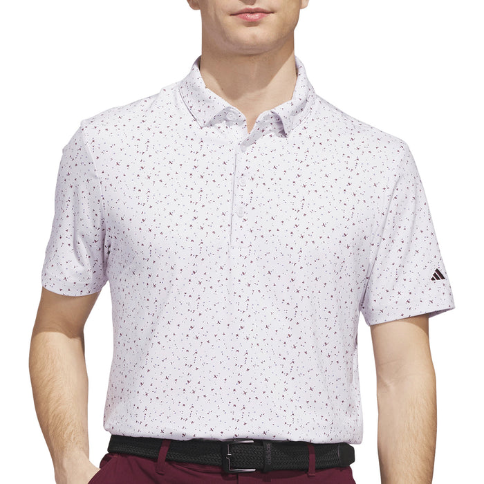 adidas 2026 Ultimate365+ Climacool Butterspun Break Out Print Polo Shirt - Frozen Purple