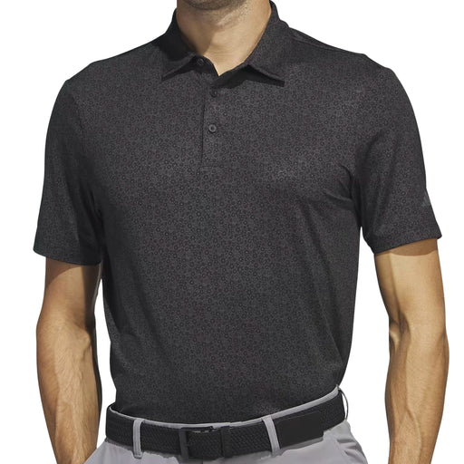 adidas Ultimate 365 Allover Print Polo Shirt in Black