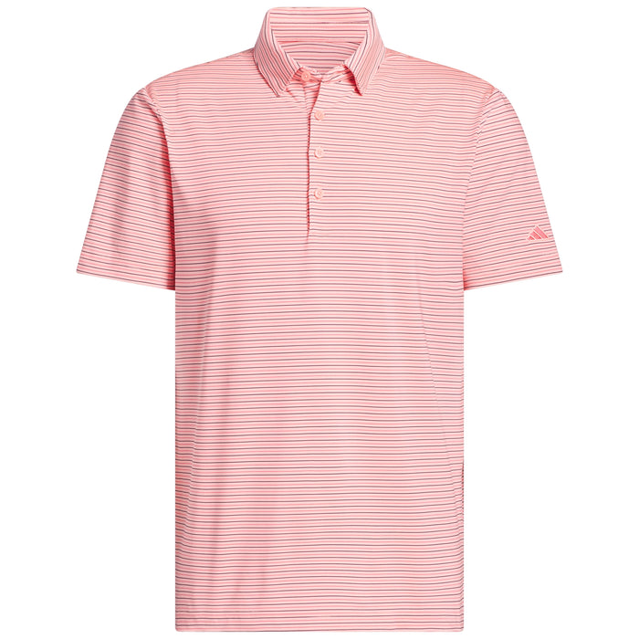 adidas Ultimate365+ Three Color Stripe Polo Shirt - Frozen Turbo/Pure Turbo