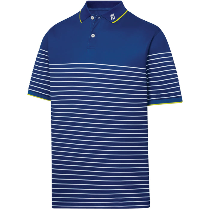 FootJoy Breton Stripe Pique Knit Collar Polo Shirt