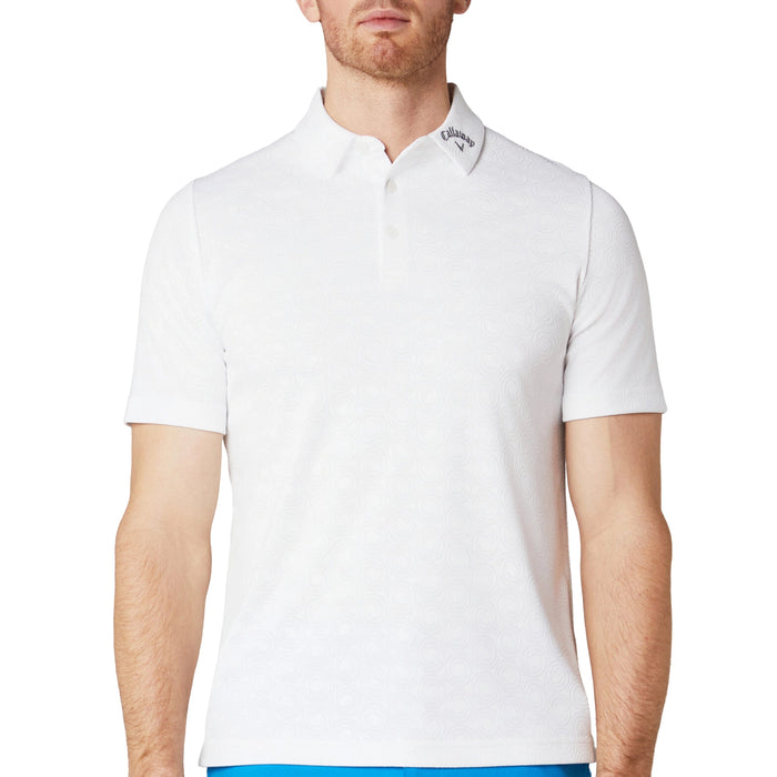 Callaway 2027 Odyssey Ventilated Jacquard Polo Shirt - Bright White