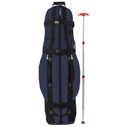 Club Glove Last Bag Collegiate Travel Cover with Stiff Arm in Navy with Black Straps