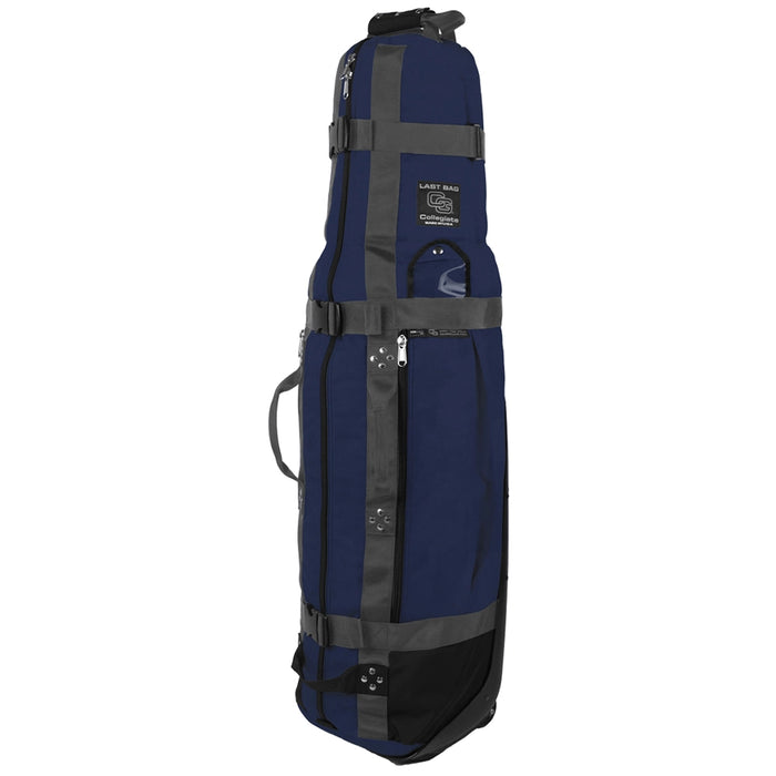 Club Glove Last Bag Collegiate Travel Cover with Stiff Arm in Navy with Grey Straps