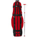 Club Glove Last Bag Collegiate Travel Cover with Stiff Arm in Red with Black Straps
