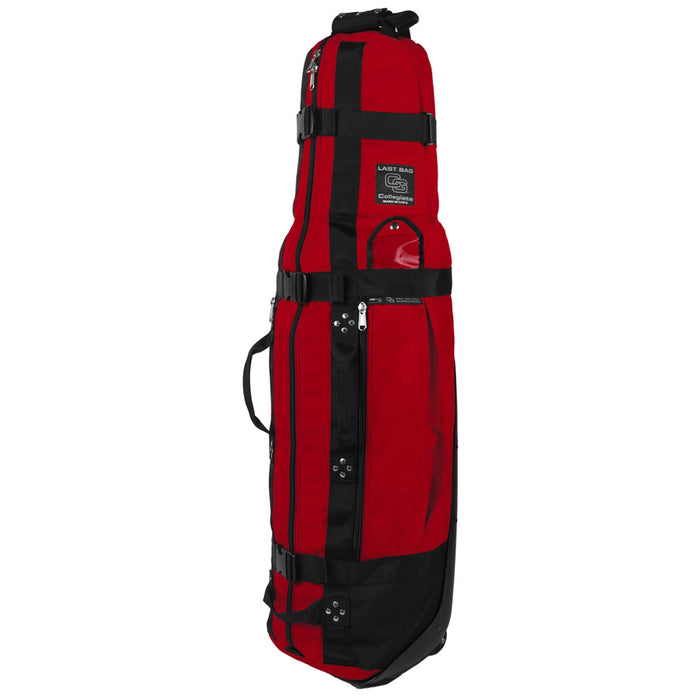 Club Glove Last Bag Collegiate Travel Cover with Stiff Arm in Red with Black Straps