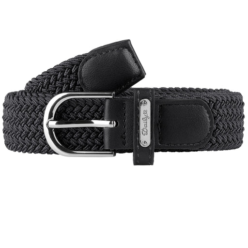 Daily Sports Giselle Elastic Stretch belt in black featuring a silver belt buckle