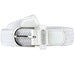 Daily Sports Giselle Elastic Stretch belt in white featuring a silver belt buckle