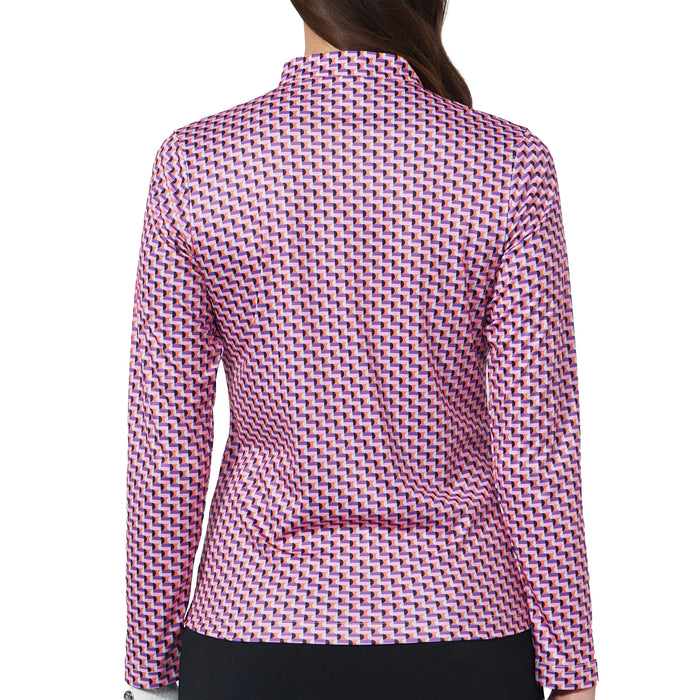 Daily Sports Ladies 2025 Printed Long Sleeve Half-Neck Top