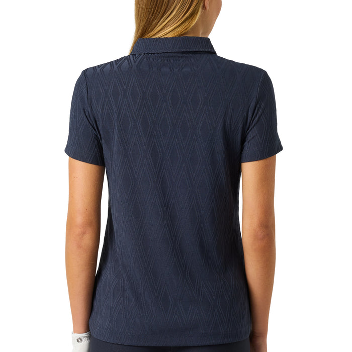 Daily Sports Ladies 2026 Graphic Jaquard Polo Shirt - Navy