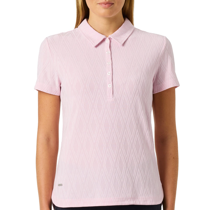 Daily Sports Ladies 2026 Graphic Jacquard Polo Shirt - Pink