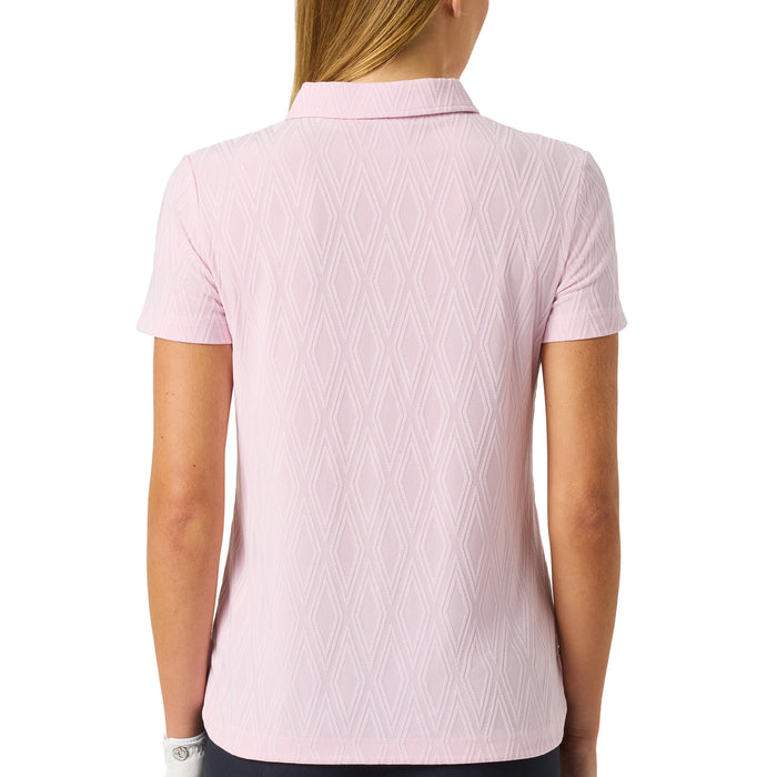Daily Sports Ladies 2026 Graphic Jacquard Polo Shirt - Pink