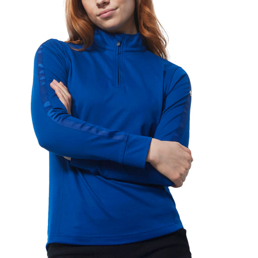 Daily Sports Ladies Anna Long Sleeve Quarter Zip Pullover in Spectrum Blue
