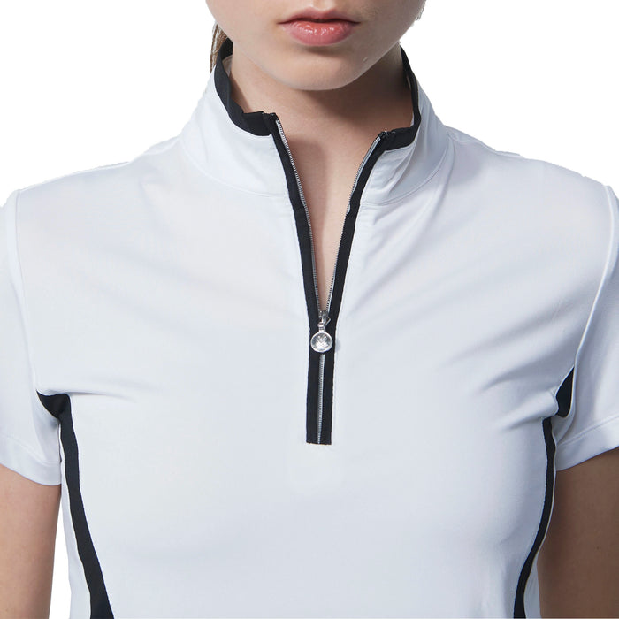 Daily Sports Ladies Vichy Polo Shirt in White