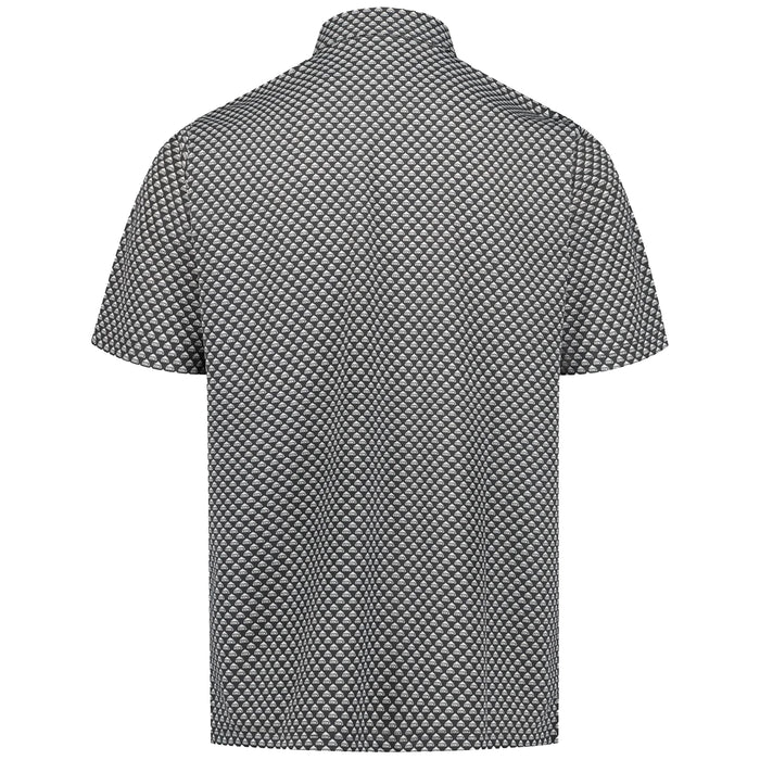 Eastside Golf 2026 Geo ESG Print Snap Placket Polo Shirt - Black/White