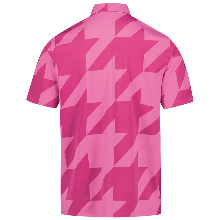 Eastside Golf 2026 Snap Placket Polo Shirt - Houndstooth - Fuschia