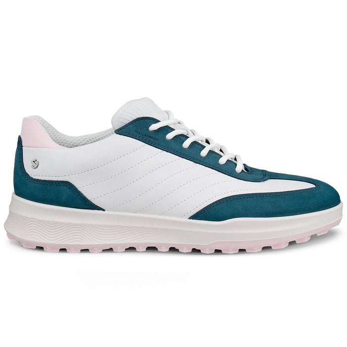 ECCO Ladies 2026 Street Vibe Golf Shoes - Dark Petrol/White/Pale Lilac
