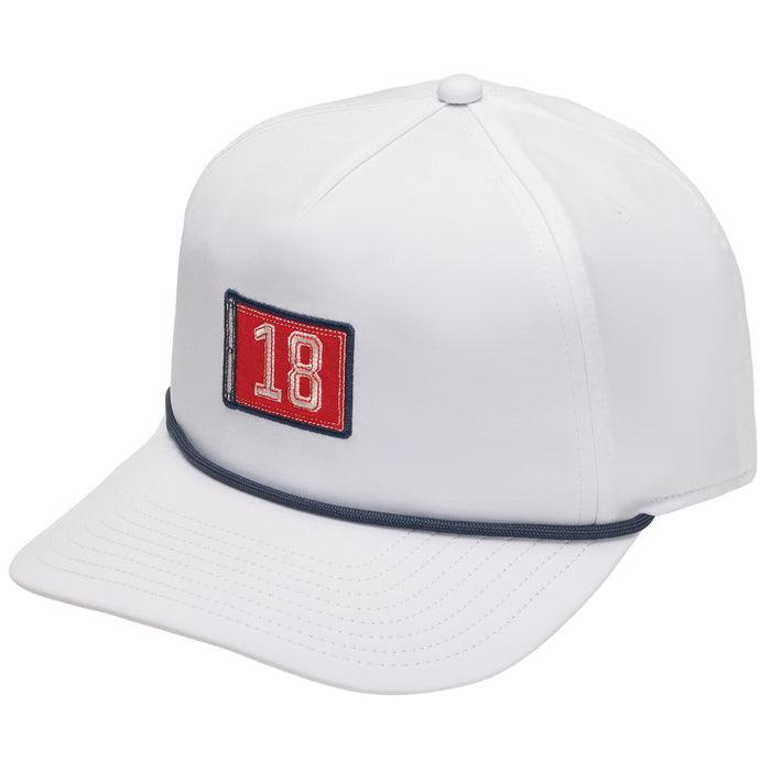 FootJoy 2026 5-Panel 18th Flag Golf Snapback Cap - White