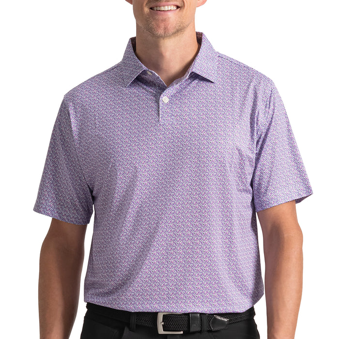 FootJoy 2026 Floral Mark Polo Shirt - Vivid Violet/Pink Pop/White