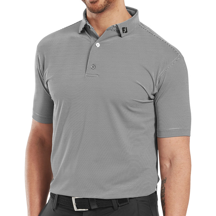 FootJoy 2026 Micro Feeder Stripe Lisle Polo Shirt