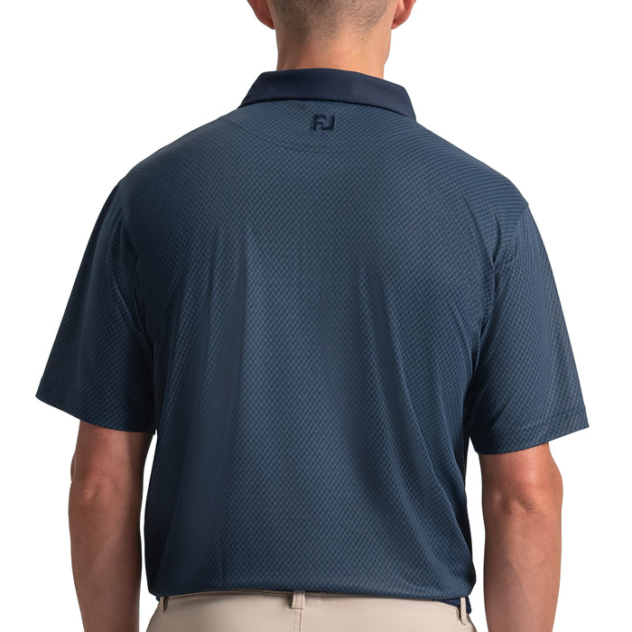 FootJoy 2026 Star Geo Jacquard Polo Shirt - Navy
