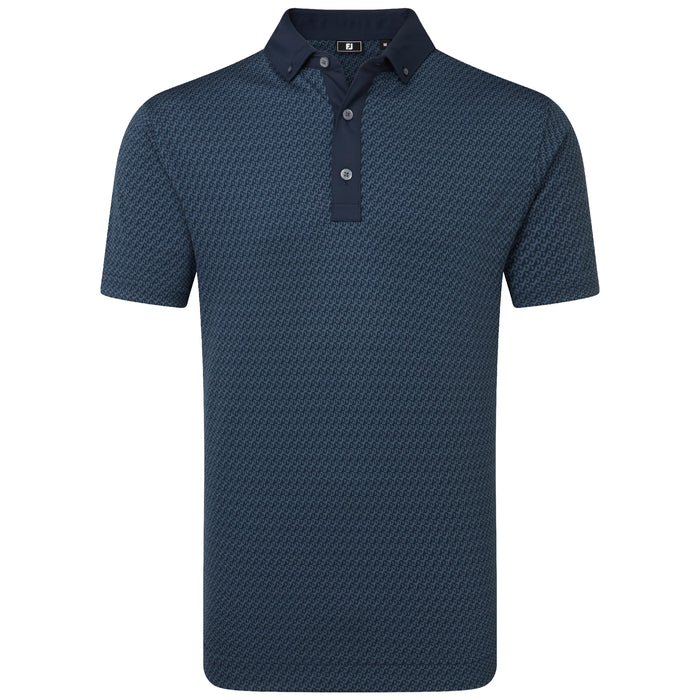 FootJoy 2026 Star Geo Jacquard Polo Shirt - Navy