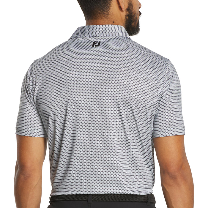 FootJoy 2026 Stellar Print Polo Shirt - Grey/White/Black