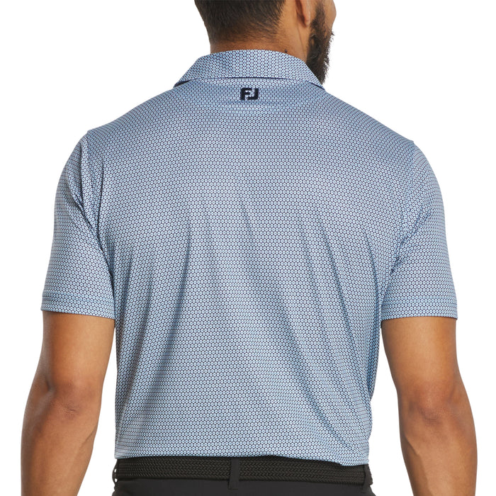 FootJoy 2026 Stellar Print Polo Shirt - Navy/White/Blue