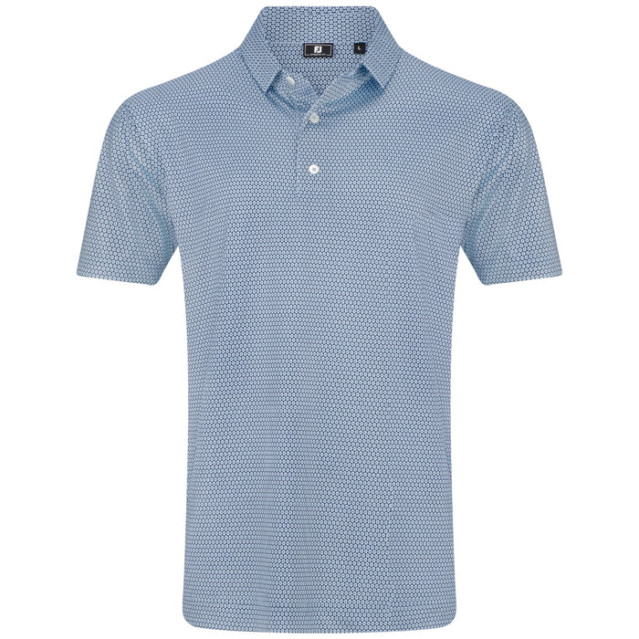 FootJoy 2026 Stellar Print Polo Shirt - Navy/White/Blue