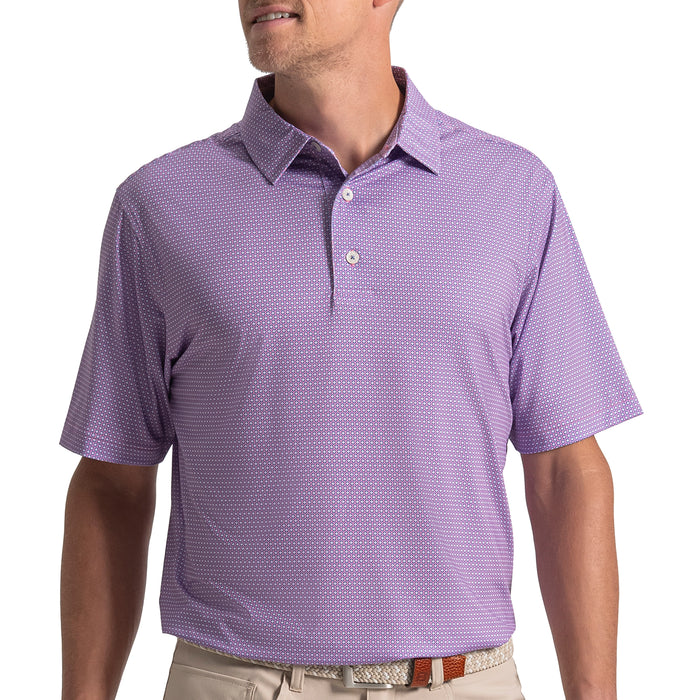 FootJoy 2026 Stellar Print Polo Shirt - Pink Pop/Vivid Violet/White