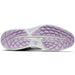 FootJoy Ladies 2023 Traditions Golf Shoes in White and Silver with a light lilac sole - Spikeless traction