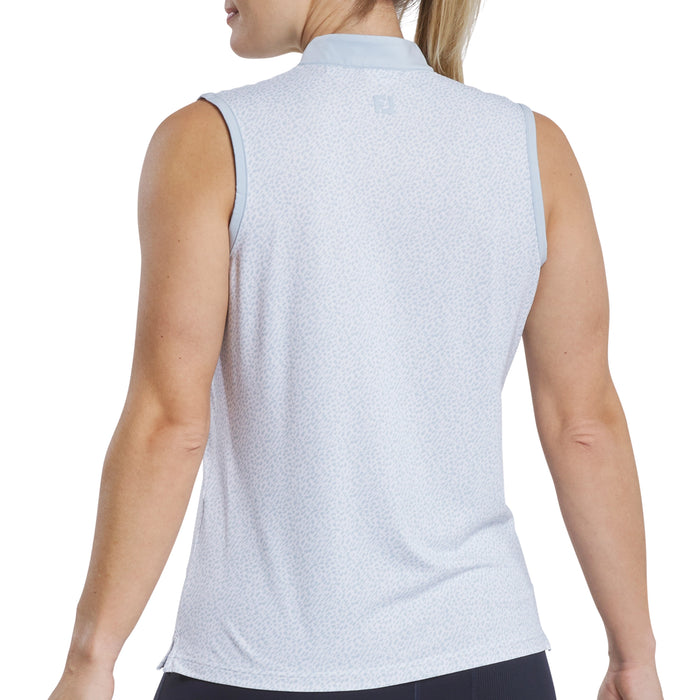 FootJoy Ladies 2025 Print Open Placket Sleeveless Polo Shirt